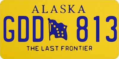 AK license plate GDD813