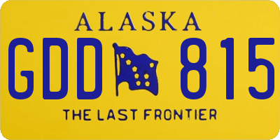 AK license plate GDD815
