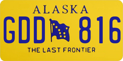 AK license plate GDD816