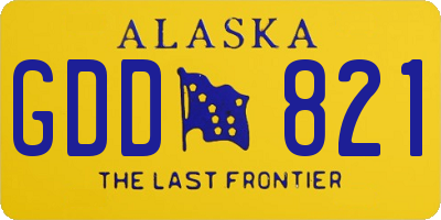 AK license plate GDD821