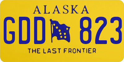 AK license plate GDD823