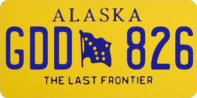 AK license plate GDD826