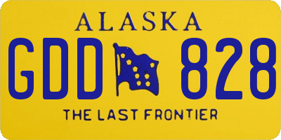 AK license plate GDD828
