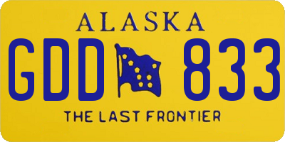 AK license plate GDD833