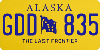 AK license plate GDD835