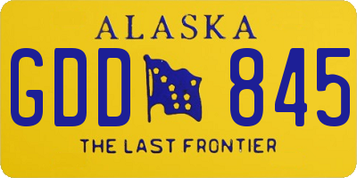 AK license plate GDD845