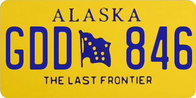 AK license plate GDD846