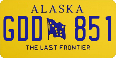 AK license plate GDD851