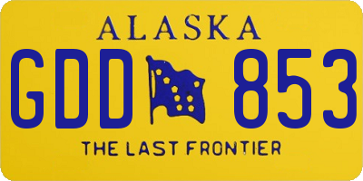AK license plate GDD853