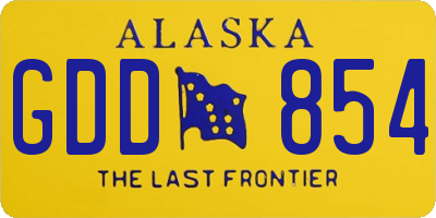 AK license plate GDD854