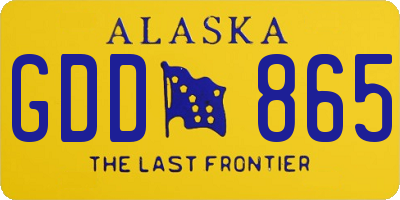 AK license plate GDD865