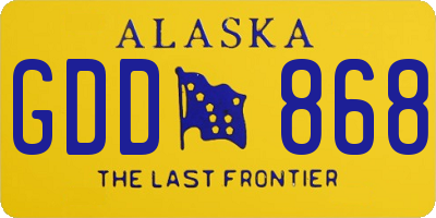 AK license plate GDD868