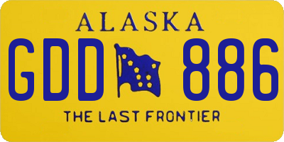 AK license plate GDD886
