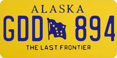 AK license plate GDD894