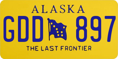 AK license plate GDD897