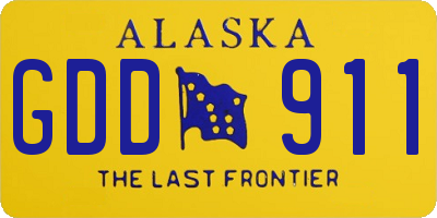 AK license plate GDD911