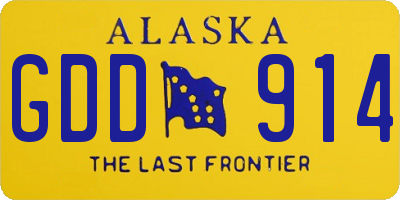 AK license plate GDD914