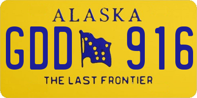 AK license plate GDD916