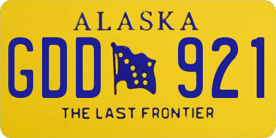 AK license plate GDD921