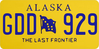 AK license plate GDD929