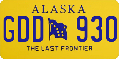 AK license plate GDD930