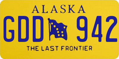 AK license plate GDD942