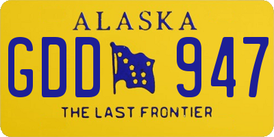 AK license plate GDD947