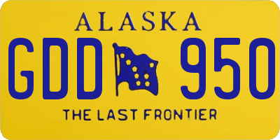 AK license plate GDD950