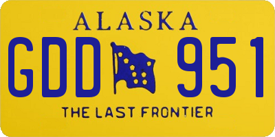 AK license plate GDD951