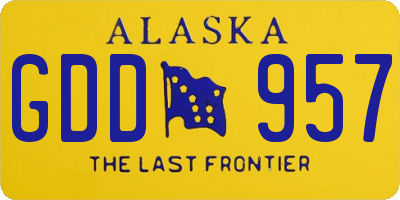 AK license plate GDD957