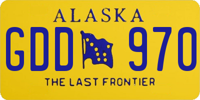 AK license plate GDD970