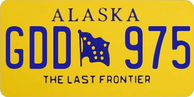 AK license plate GDD975