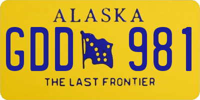 AK license plate GDD981