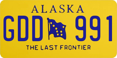 AK license plate GDD991