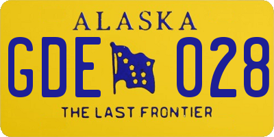 AK license plate GDE028