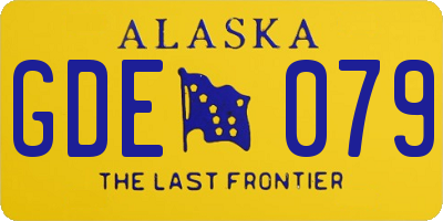 AK license plate GDE079