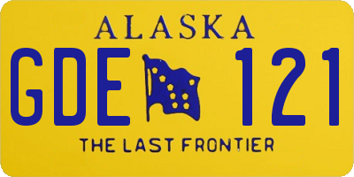 AK license plate GDE121