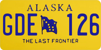 AK license plate GDE126