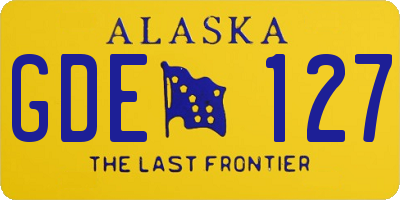 AK license plate GDE127