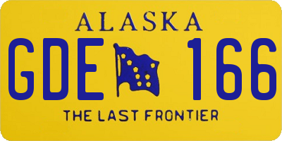 AK license plate GDE166