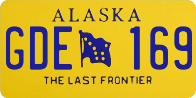 AK license plate GDE169