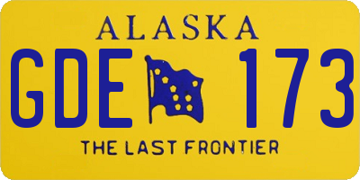 AK license plate GDE173