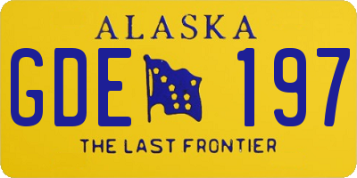 AK license plate GDE197