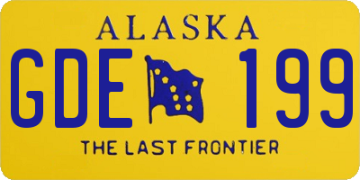 AK license plate GDE199