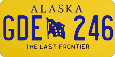 AK license plate GDE246