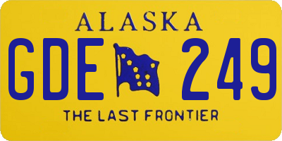 AK license plate GDE249