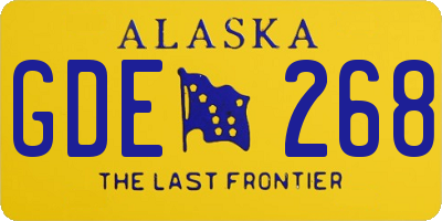 AK license plate GDE268