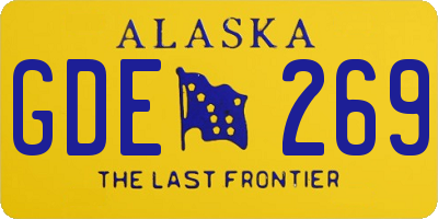 AK license plate GDE269