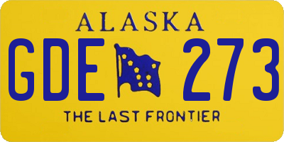 AK license plate GDE273
