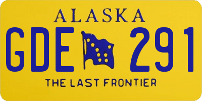 AK license plate GDE291
